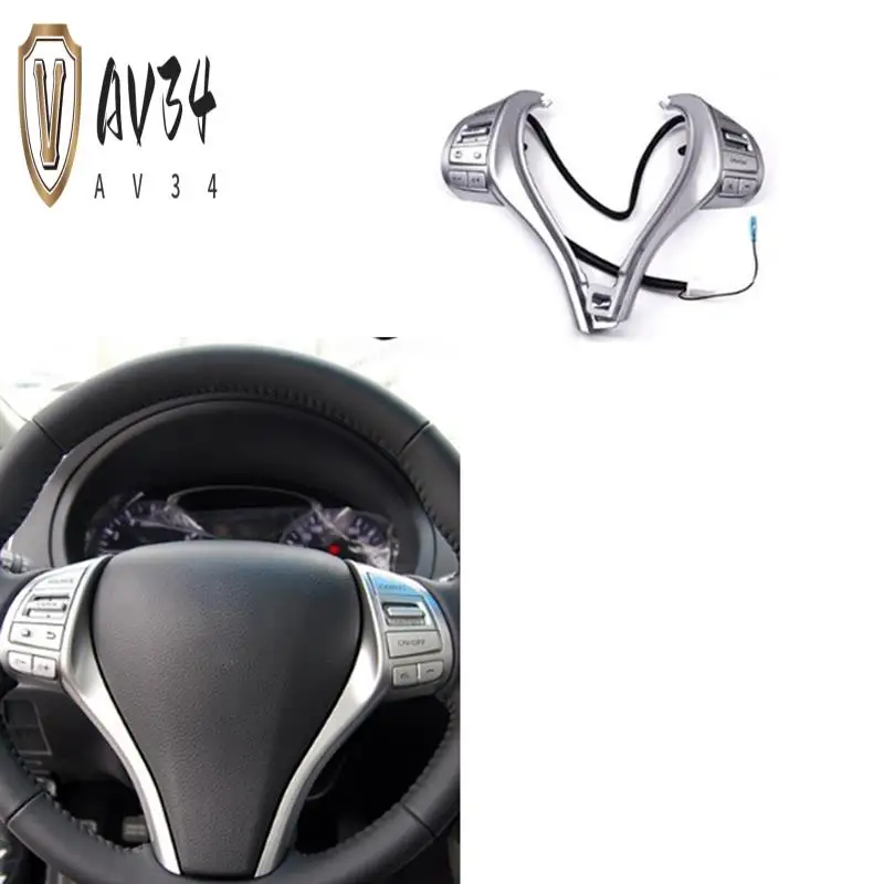 

AV34-Car Multifunction Steering Wheel Combination Control Switch For Nissan X-Trail 2013 Teana Navarre Silver