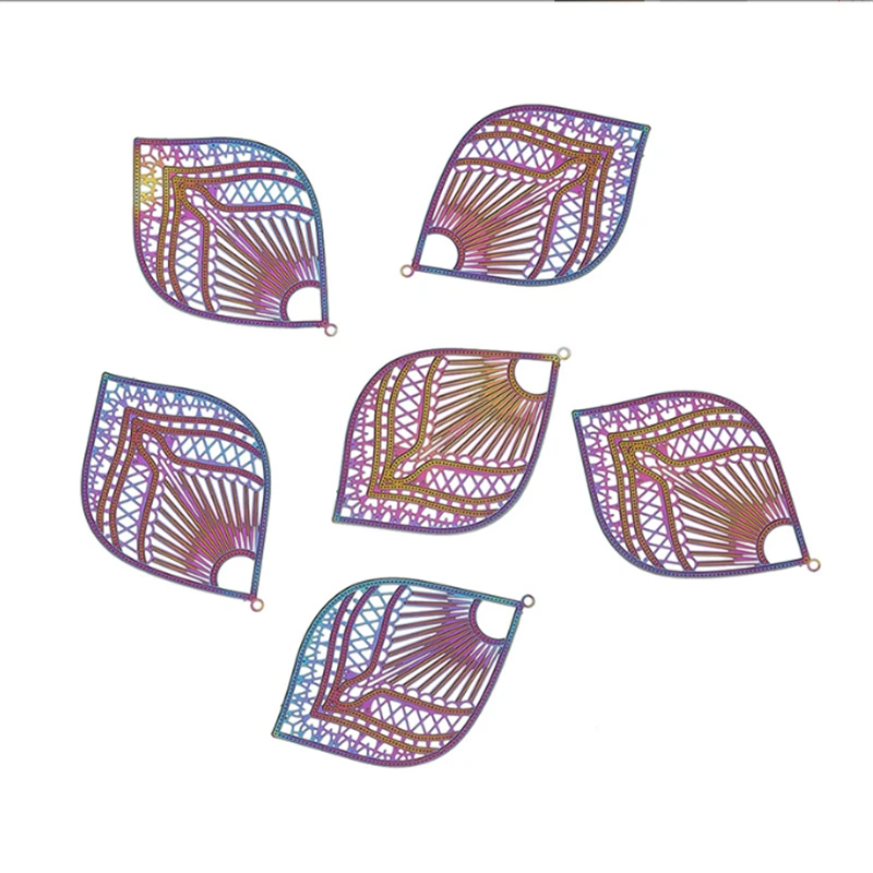 20Pcs/Lot New Creative Stainless Steel Hollow Waterdrop Charms Connectors DIY for Earrings Jewelry Findings Accessories