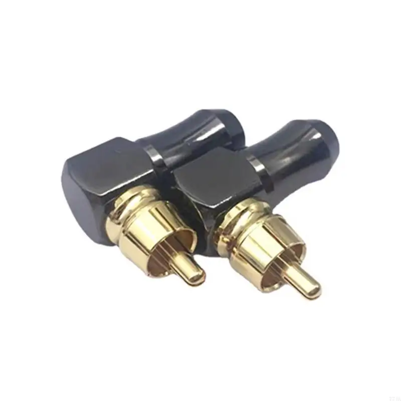 77JA 3pieces Conectores codo Accesorio color dorado para configuraciones teatro para hogar