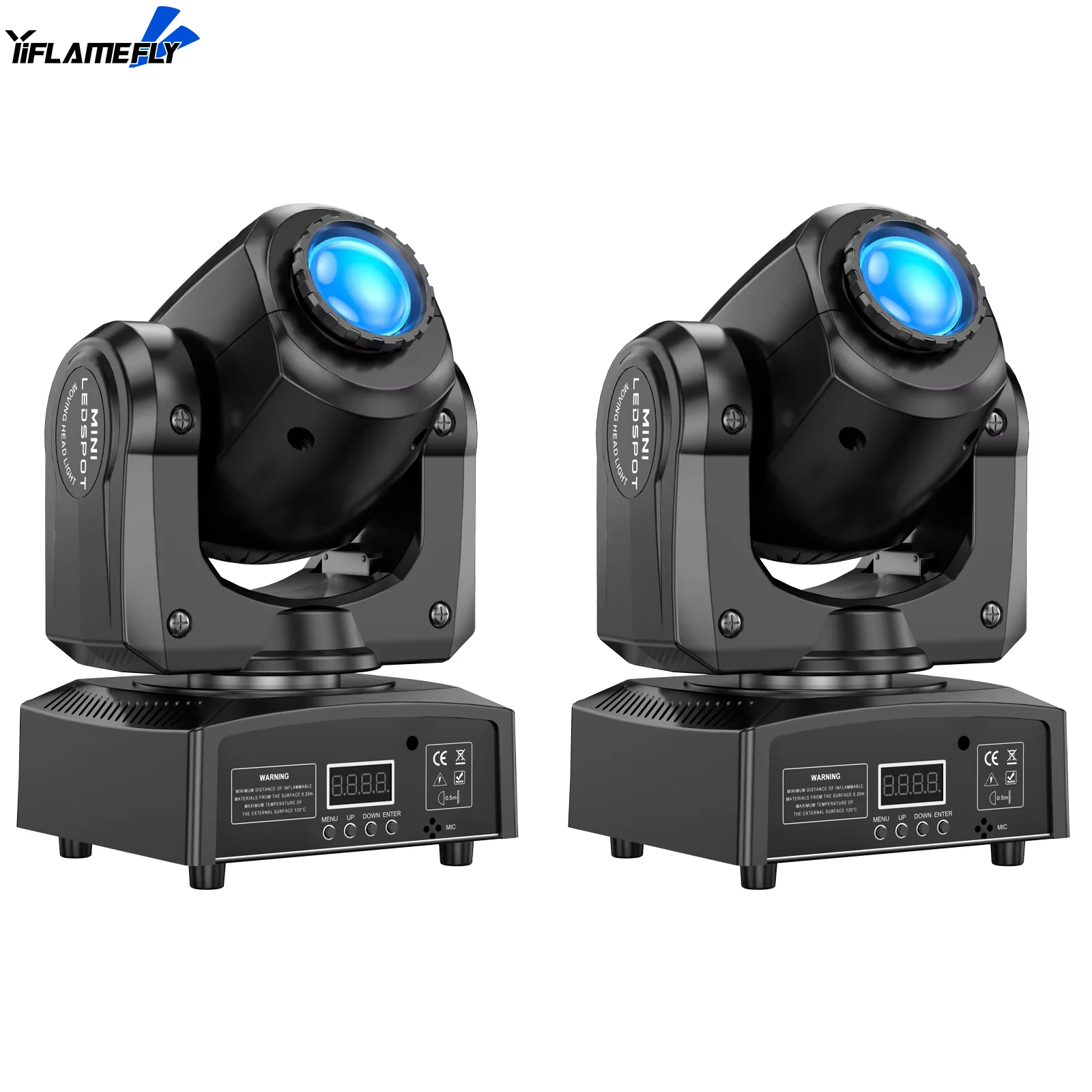 

Yiflamefly 2 шт. 80 Вт RGBW светодиодный черный сценический светильник Gobo Beam с подвижной головкой DMX512 9/11CH для DJ Party Disco Wedding Concert Club KTV