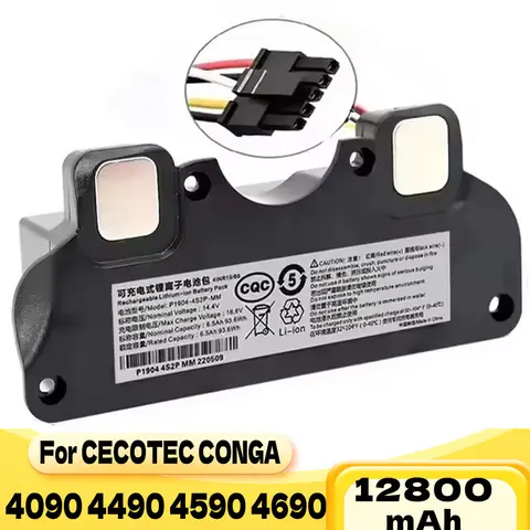 CECOTEC CONGA 4090 4490 4590 4690 로봇 진공 청소기 액세서리 예비 부품 도구 용 기존 6500mAh 교체 배터리