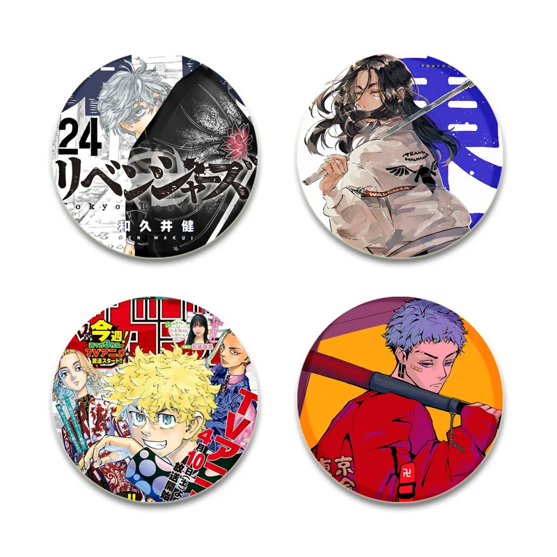 Tokyo Revengers Anime Badge Major Sano Chifuyu Matsuno Keisuke Baji Takashi Mitsuya Cartoon Figures Lapel Pins Handmade Brooches