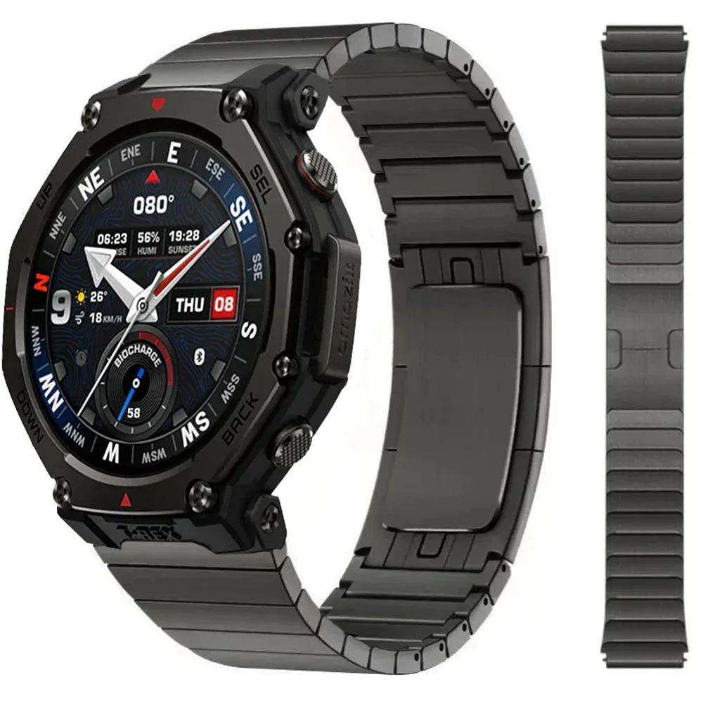 22 mm Edelstahlarmband für Amazfit T-REX3 Pro 48 mm/GTR 47 mm/Balance 2/Bip 6 5 Metallarmband für Huawei Watch GT4/5/6 46 mm