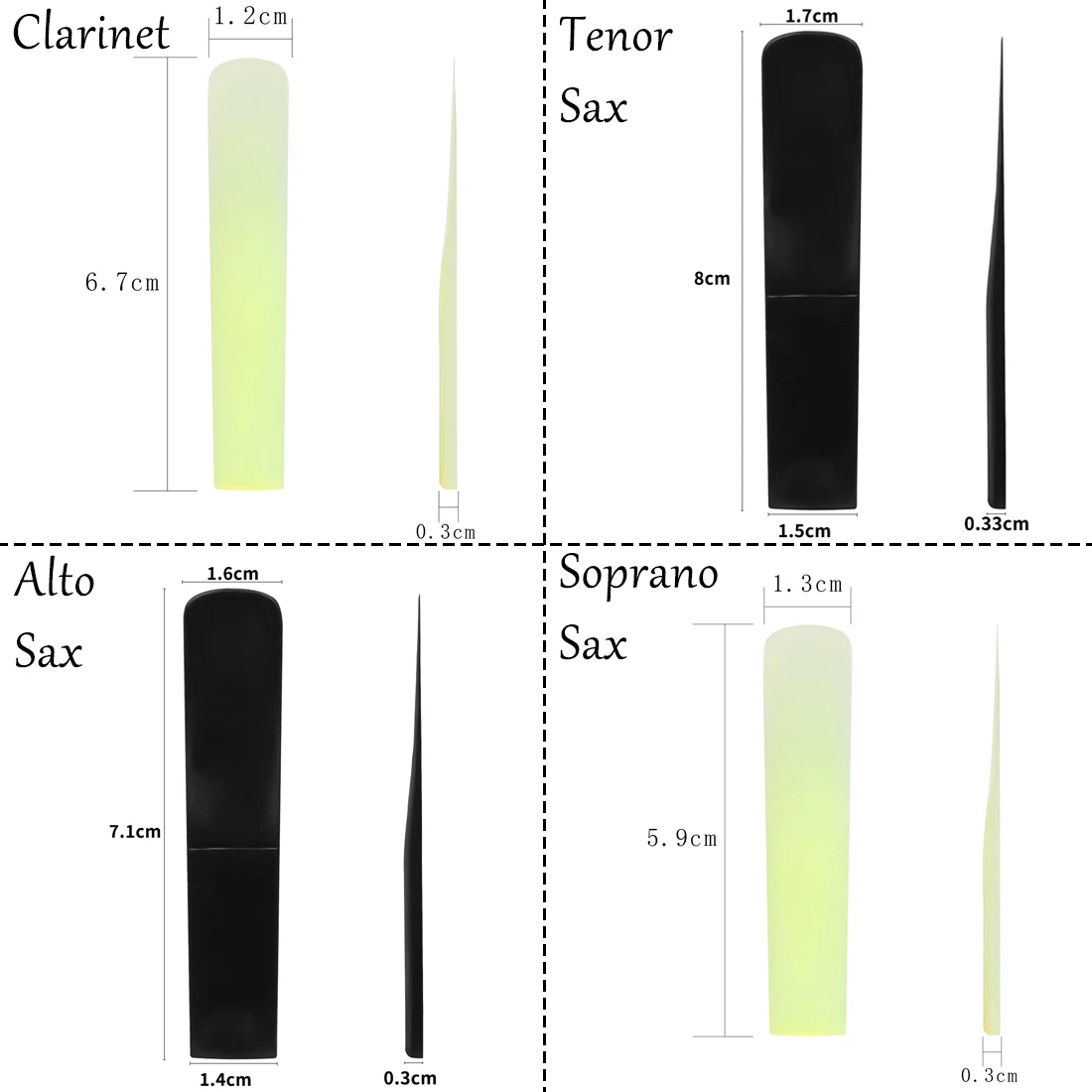 SLADE Clarinet Saxophone Reed 2.5 Resin Reed For Clarinet Soprano Alto Tenor Saxophone High Quality Woodwinds Instruments Parts