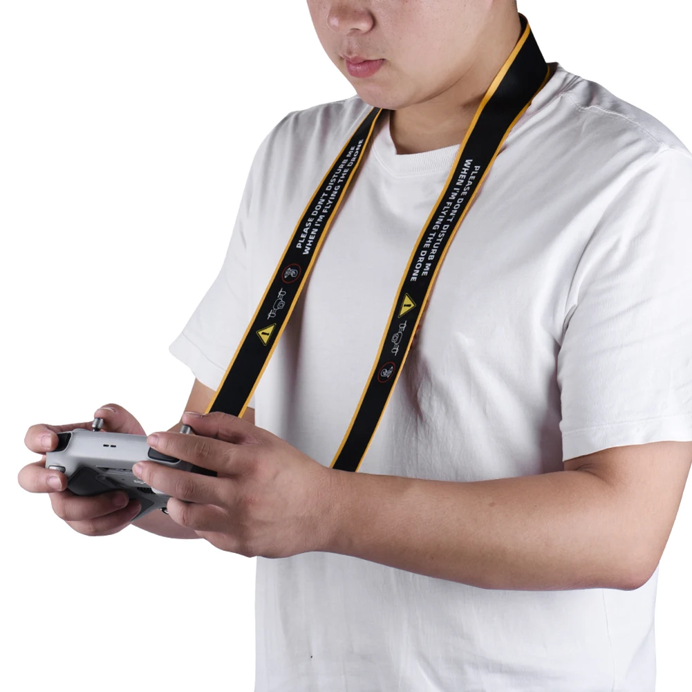 Sling Lanyard Widen Remote Control Strap with Warning Sign Shoulder Lanyard for  RC&RC Pro&Mini 3 Pro Remote Controller