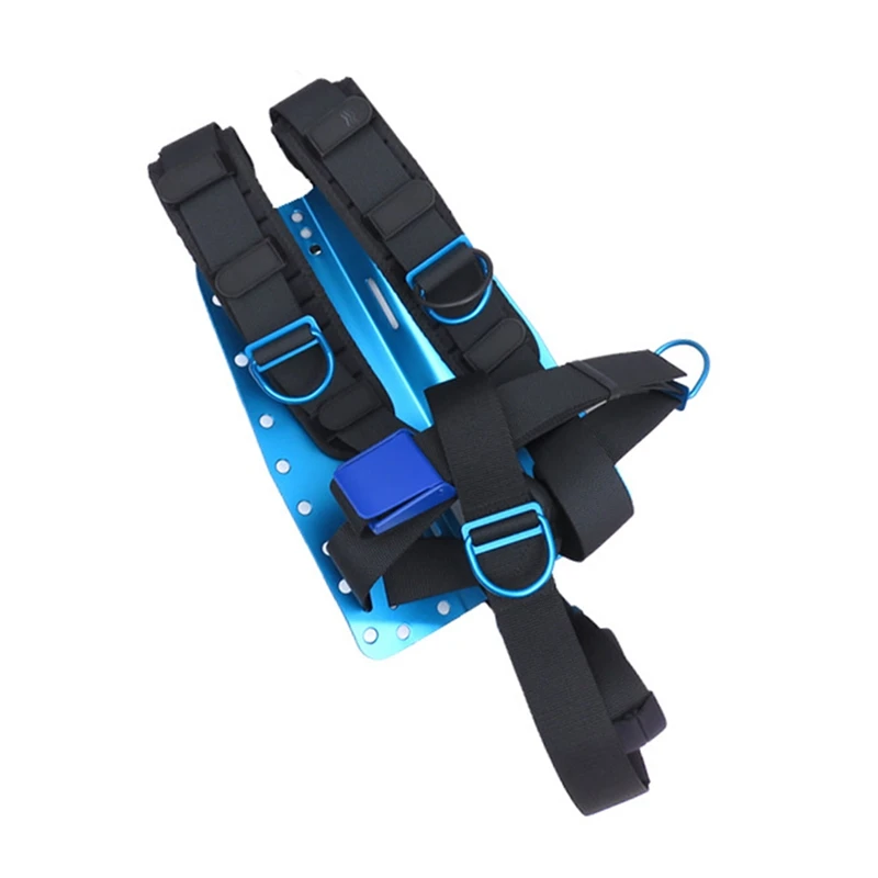 Scuba Diving Backplate DIR Harness BCD Holder Crotch Strap Set Weight Belt Dive Replacement Black