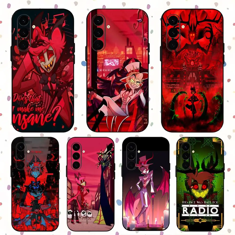 A-Ahaz-bin Alastor Hotel Anime Phone Case For Samsung Galaxy S25 S24 S23 S22 S21 S20 Plus Ultra Note20 Soft Black