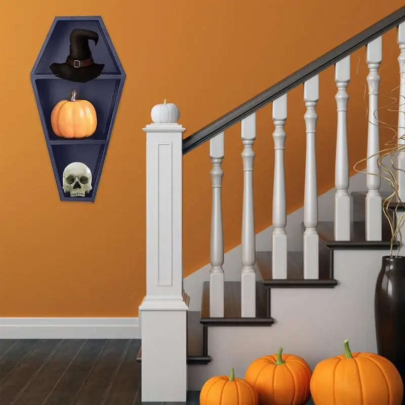 Gotický styl rakev úložný držák pro haunted dr. house rakev modelka polici koupelna plocha ornamenty šprým bonbóny skříňka halloween rekvizity