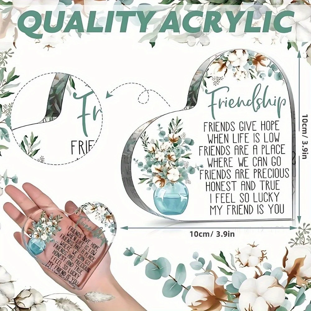 Friend Gifts for Women Friend Friendship Birthday Gifts for Women Bestie Gifts, Acrylic