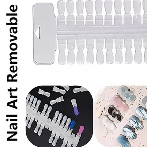36 قطعة بطاقة اللون الطبيعي/واضح القابلة للإزالة مسمار الفن عرض أظافر صناعية نصائح رف دمعة تصميم مانيكير هلام البولندية ممارسة أداة