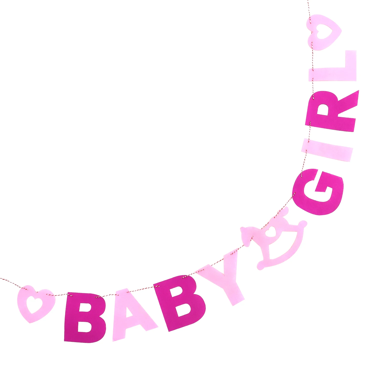 

11Pcs Pink Purple Felt Banner Baby Shower Garland Decoration Birthday Party Bunting Decor