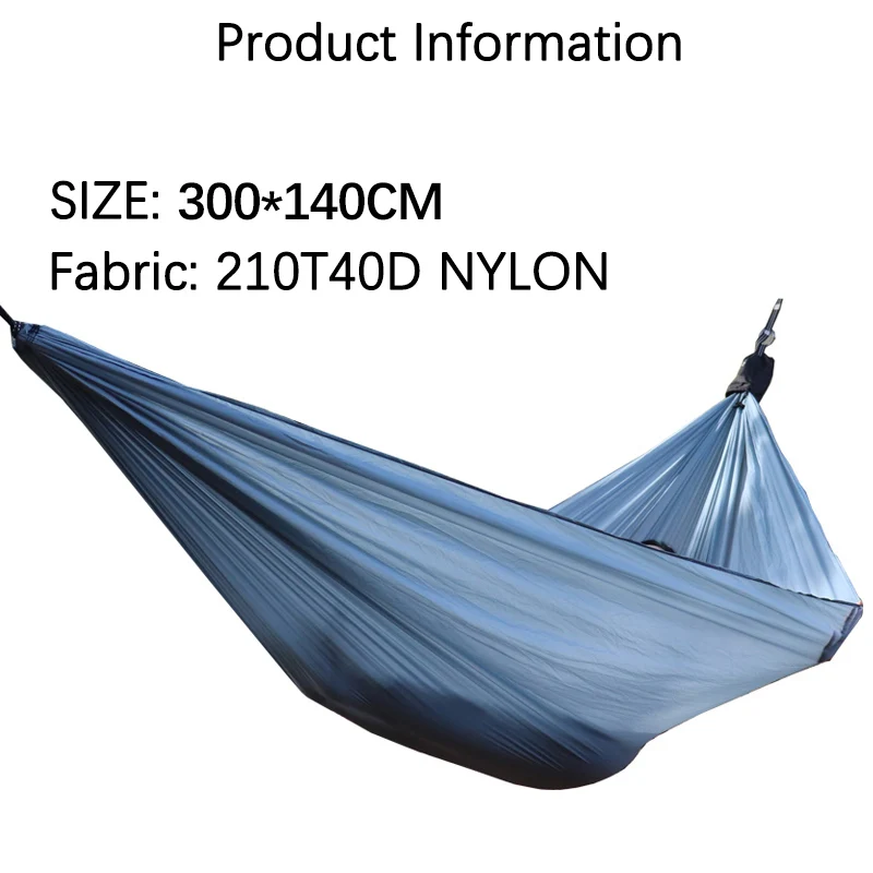 Double Ultralight Hammock 380T (20D) New Parachute Nylon Single Shelter For Hiking Riding And Camping