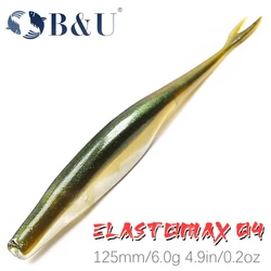 B&U Super Fluke Floating Pesca Artificial Soft Baits Leurre souple Bass Pike Fishing Pike Minnow Fishing Lures Free Shipping