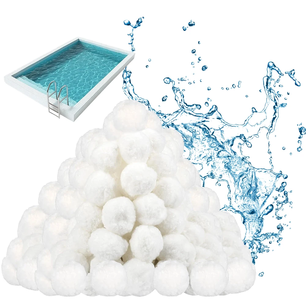 Boules filtrantes en mousse rondes de 700g, non toxiques, recyclables, respectueuses de l'environnement, pour piscine, aquarium, usine, maison