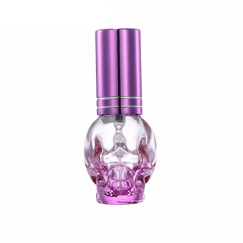 1PC 8 ミリリットルスカルデザインポータブル旅行香水アトマイザーガラススプレー香りポンプ空のミックスカラー