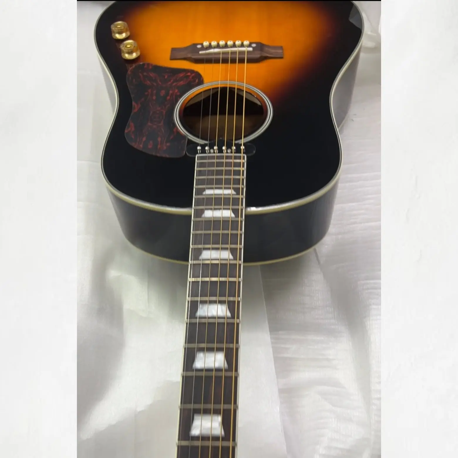 Hot Selling Sunset Color J160 with EQ Acoustic Guitar, 6-string Spruce Top Suitable for Music Festival Performances view 3
