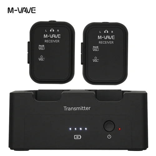 Imagen 2 del producto M-VAVE 2,4 GHz sistema de transmisión de Monitor de auriculares inalámbricos WP-9/WP-10/WP-12 compatible con grabadora de función de silencio Mono estéreo