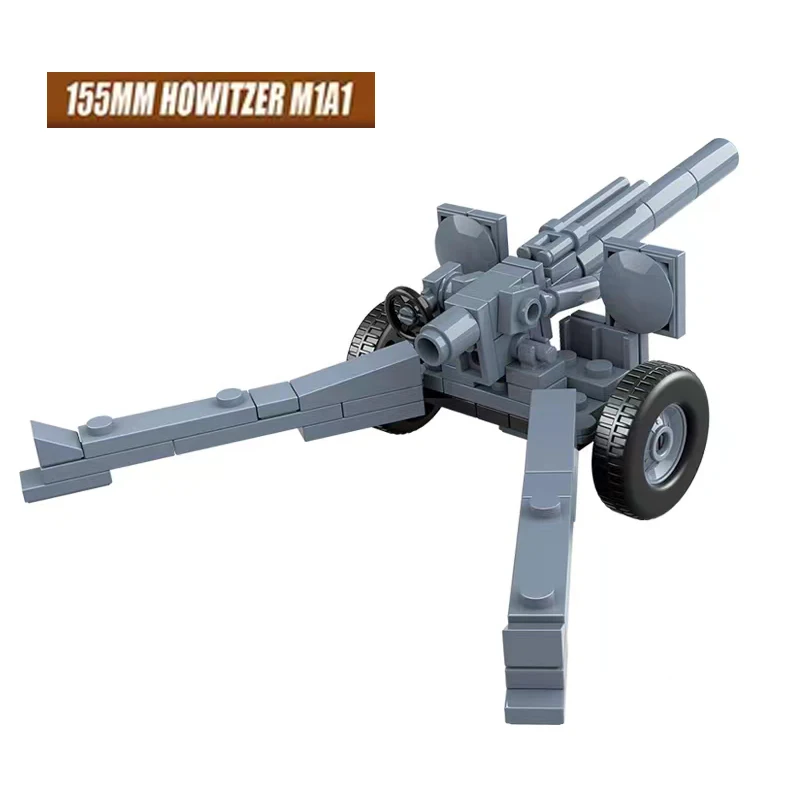 WW2 Military Weapon German 88MM Flak ANTI-TANK Gun Model Cannon Bricks Building Blocks Sets Educational Toys For Children