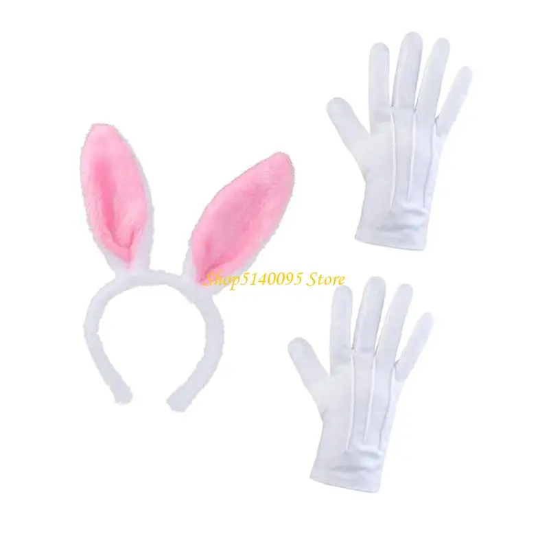 Dxae Anime Stirnband Bowknot Kaninchen Ohr Ostern Haarband für erwachsene Kinder formelle Veranstaltung