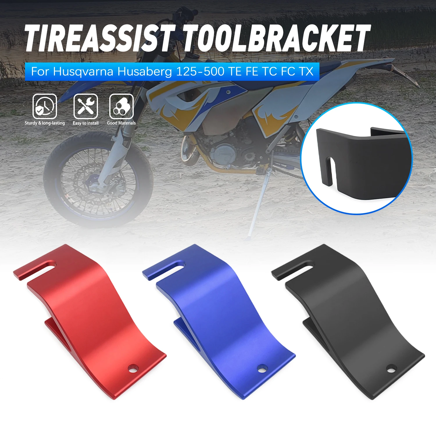 For Husqvarna Husaberg 125-500 TE FE TC FC TX Motorcycle Bead Buddy Tire Installation Assistance Tool Holder Hook