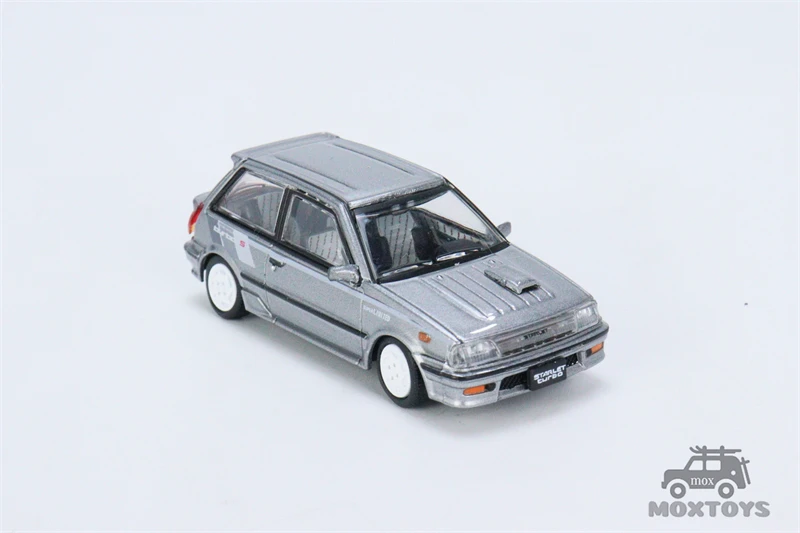 BMC 1:64  Starlet Turbo S 1998 EP71 Silver Black LHD  Diecast Car