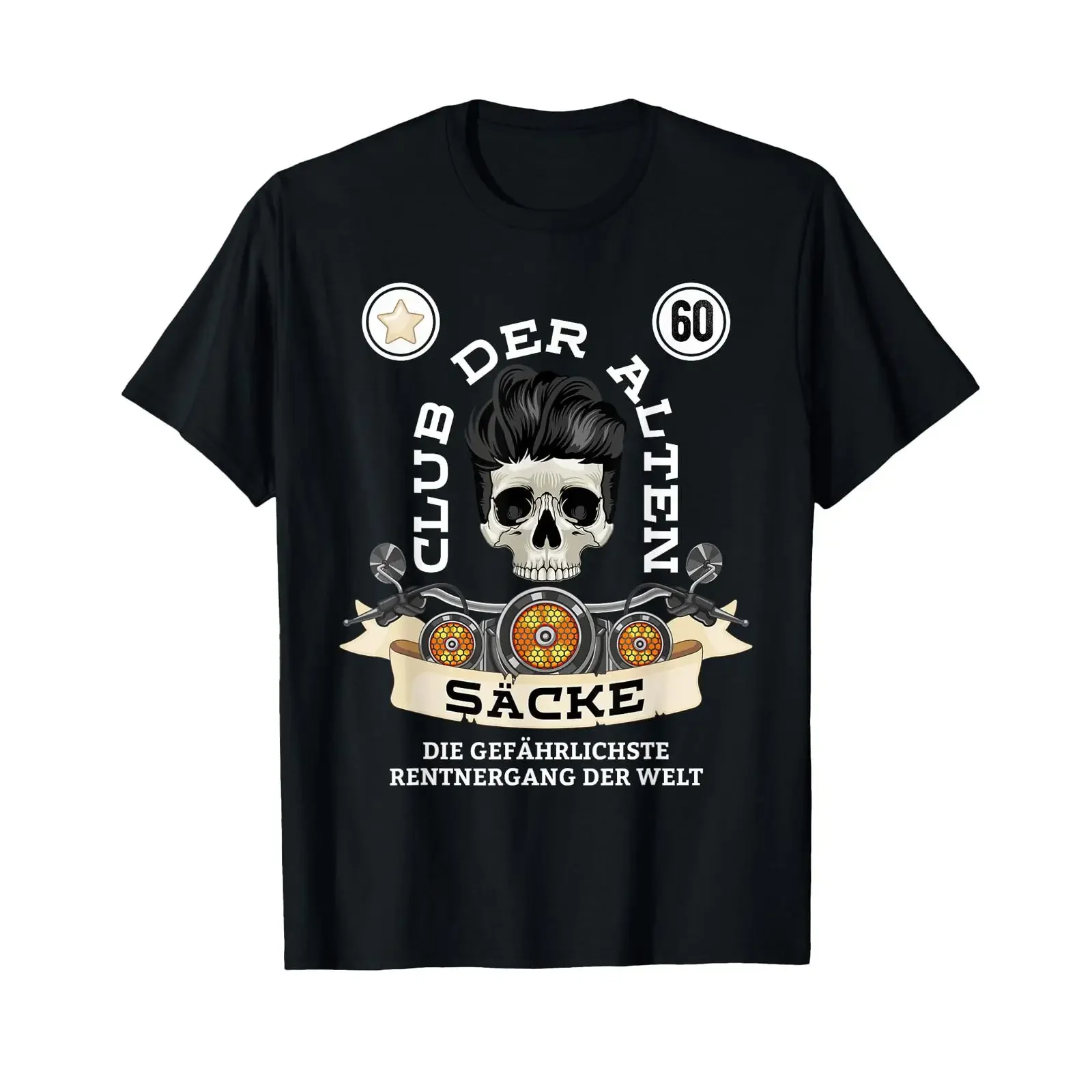 Birthday 60 Years Old Vintage Club Der Alten Sacks T Shirt vintage Washed graphic Slightly fashion Casual Versatile streetwear
