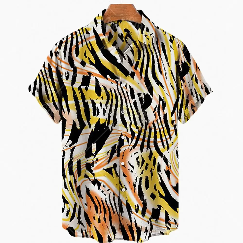 

Men's Fashion Printed Short Sleeved Shirt, Summer Men's Casual Shirt