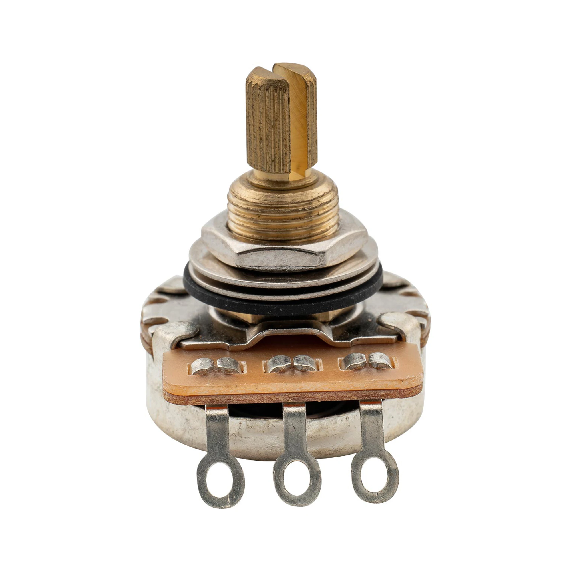 Musiclily Pro A250K/B250K/A500K/B500K/B25K/A1M  HD Full Brass Inch Size Fine 24-Spline Split Shaft Pot Potentiometer