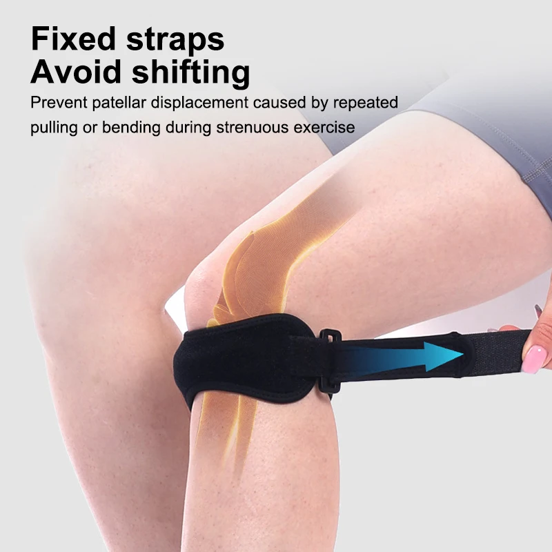Knee Patellar Tendon Knee Support Strap Brace Adjustable Shock Absorption Compression Knee Pad Sleeve For Basketball