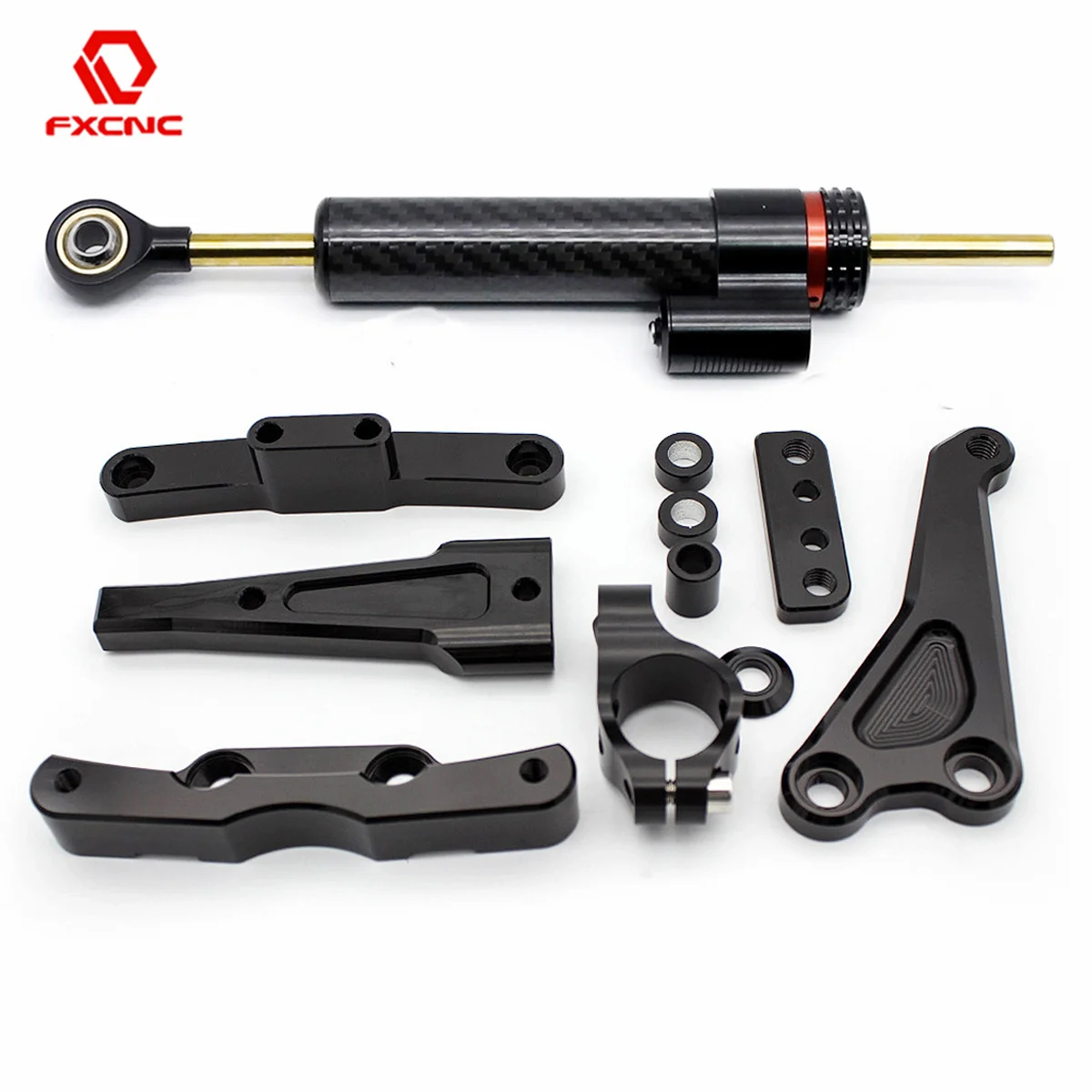 For Honda CB650F CB 650F 2014 2015 2016 2017 2018 2019 CNC Motorcycle Fiber Carbon Steering Damper Stabilizer Bracket Mount Kit