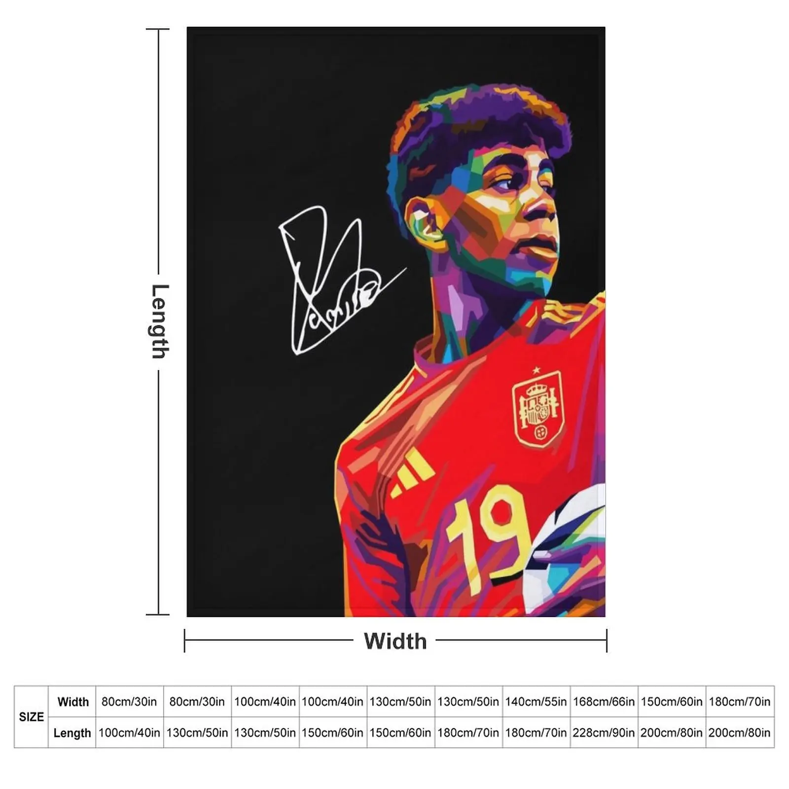 Lamine Yamal Wpap Art Throw Blanket Luxury St Decorative Sofa Blankets Sofas Of Decoration Retros Soft Plaid Custom Blankets