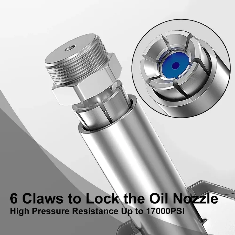 NPTI/8 10000 PSI Two Press Grease Coupler Heavy-Duty Quick Release Grease Gun Coupler Easy To Push Accessories