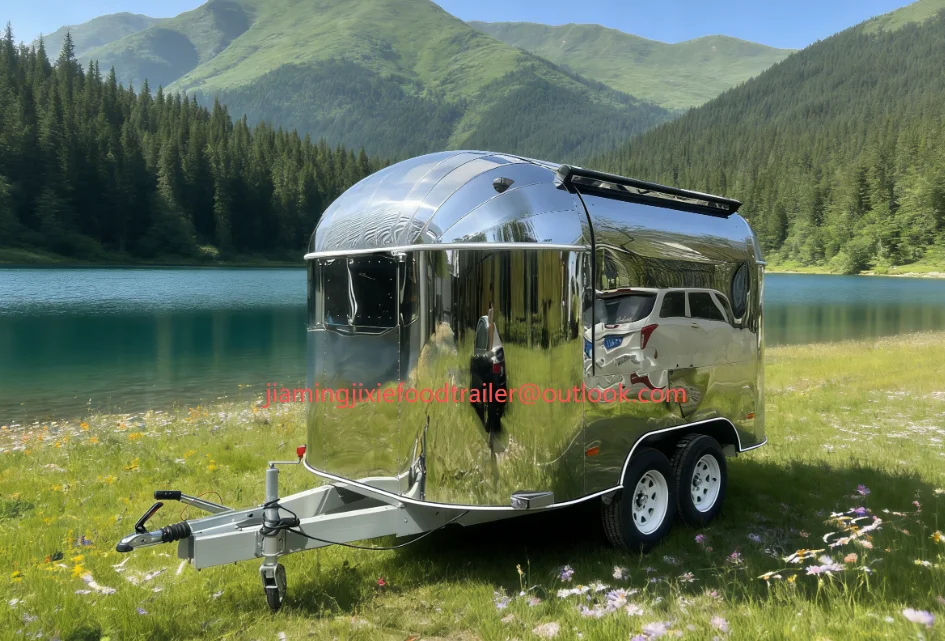 

Stainless Steel Dining Car Doner Kebab Shawarma Food Trailer Ice Cream Tea Coffee Food Truck with Full Kitchen Equipment