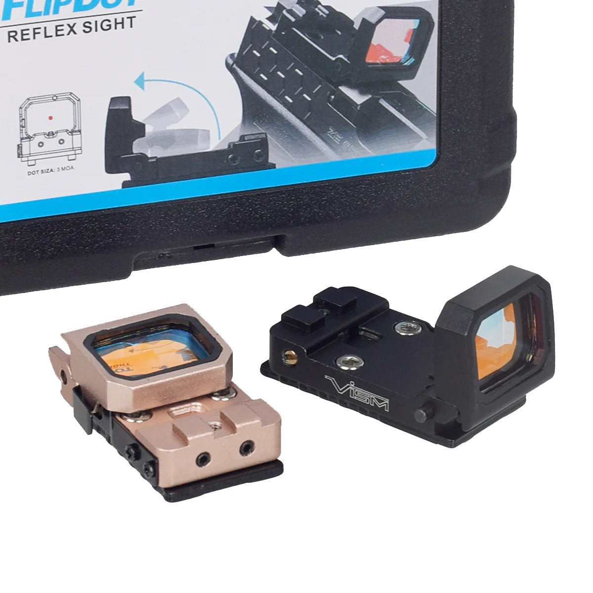 VISM Red Dot Sight Compact RR Flip Up Hunting Optics Collimator Reflex Sight For Rifle Scope Glock Pistola 1913 Mount and Slides