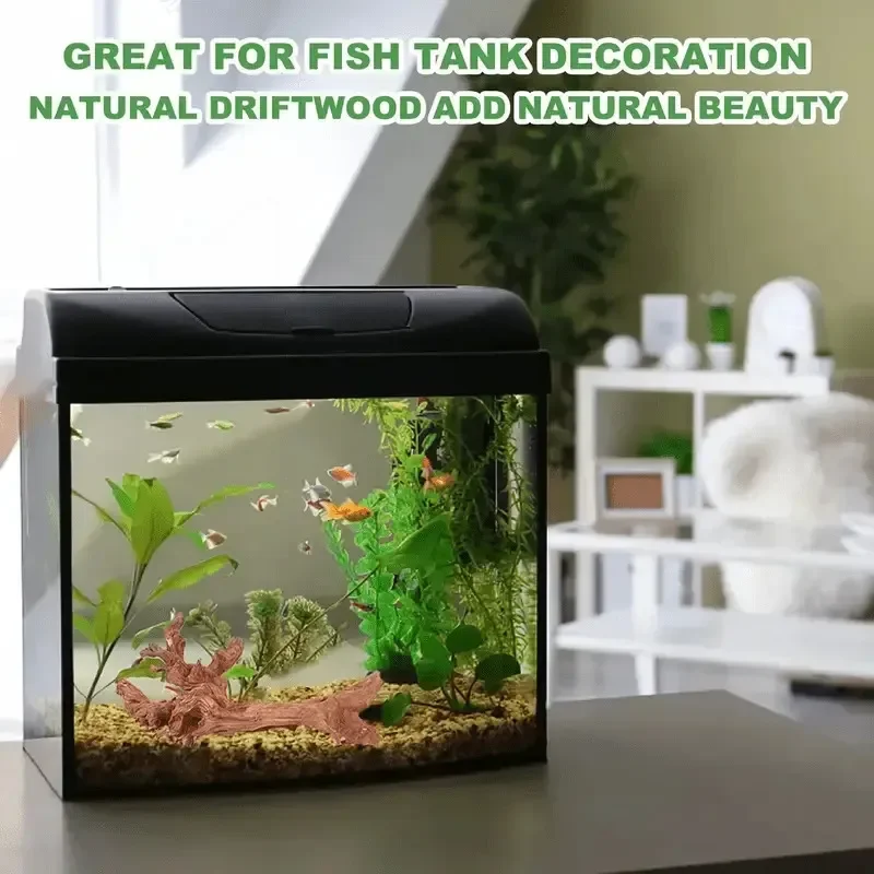 Tronco de árbol natural para acuario pequeño - decoración ecológica - imagen 2
