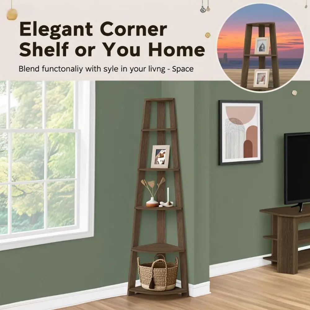 Contemporary modern laminated bookshelf: 5-layer corner design for office filing cabinets, bedroom bookshelves, and efficient st