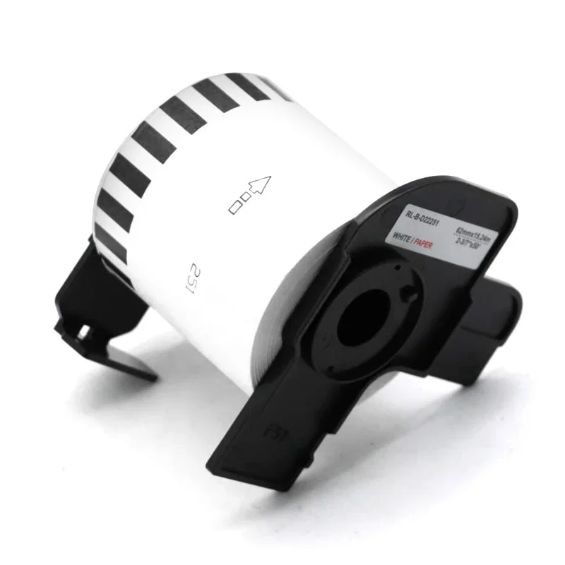3/6 Roll DK-22251 22251 Continuous label thermal paper 62mm×15.24m Red/Black label for Brother QL-800 QL-810W QL-820NWB printer