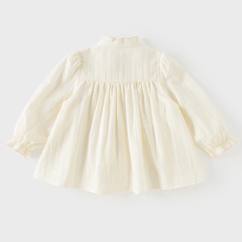 Dave Bella Shirts Children Elegant Blouse for Girls Autumn Spring Casual Kids Top Clothes Formal Sweet Pink Party Lace DB3262504