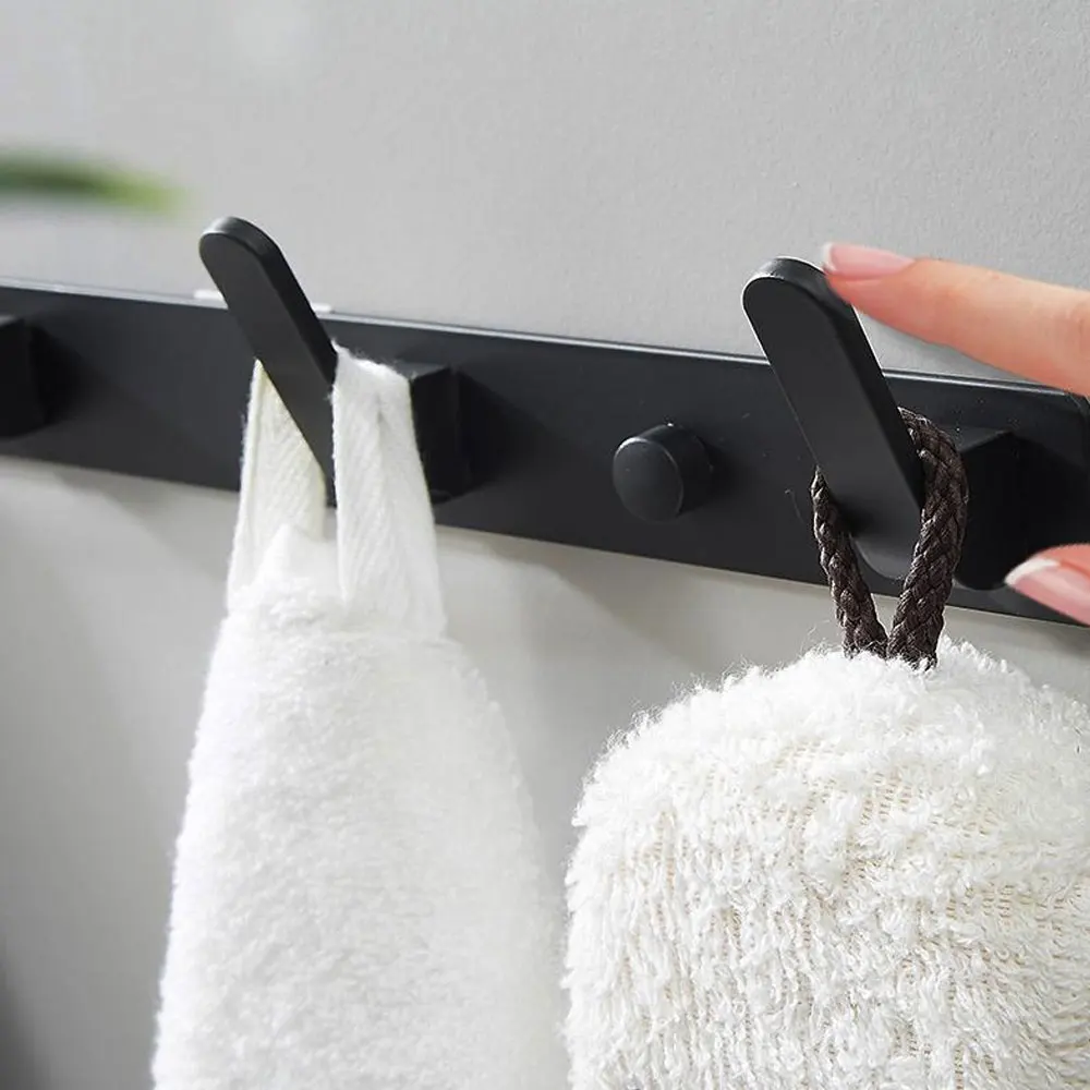 

New Creative Wall-mounted Space Aluminum Robe Hook Kitchen Door Coat Hanger Bathroom Towel Rack