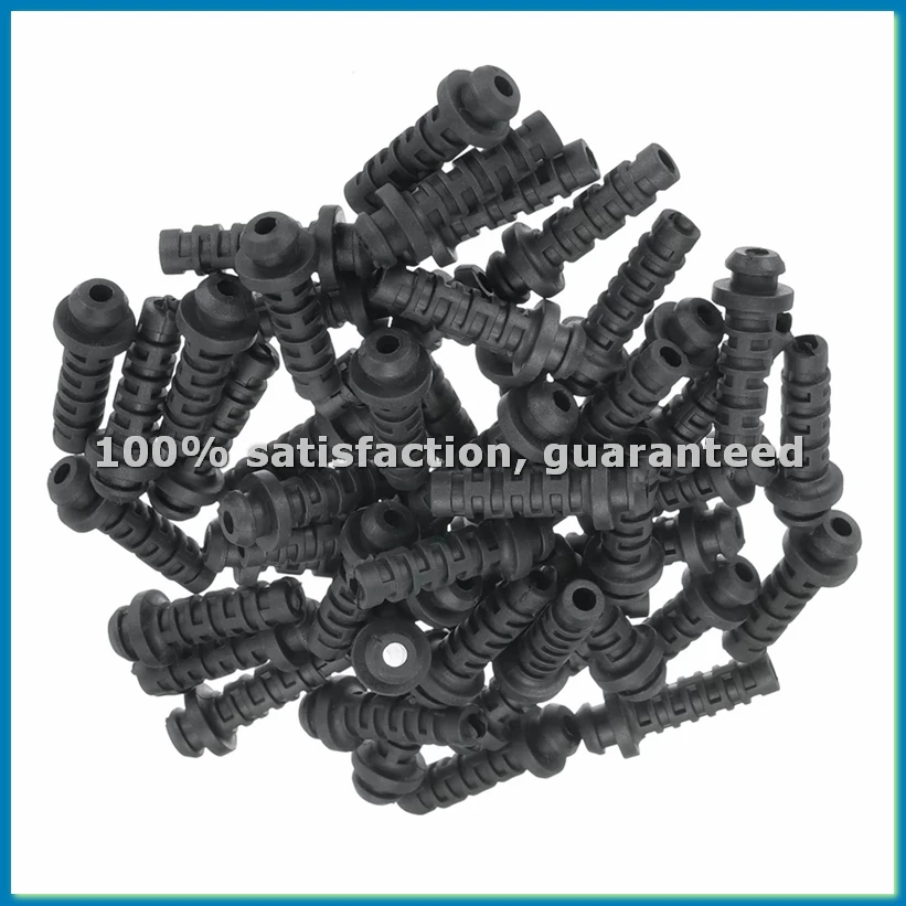 50pcs 4mm Strain Relief Cord Connector Cable Bushing Boot Sleeve for Electric Cable Cord Insulation Protection-A07G