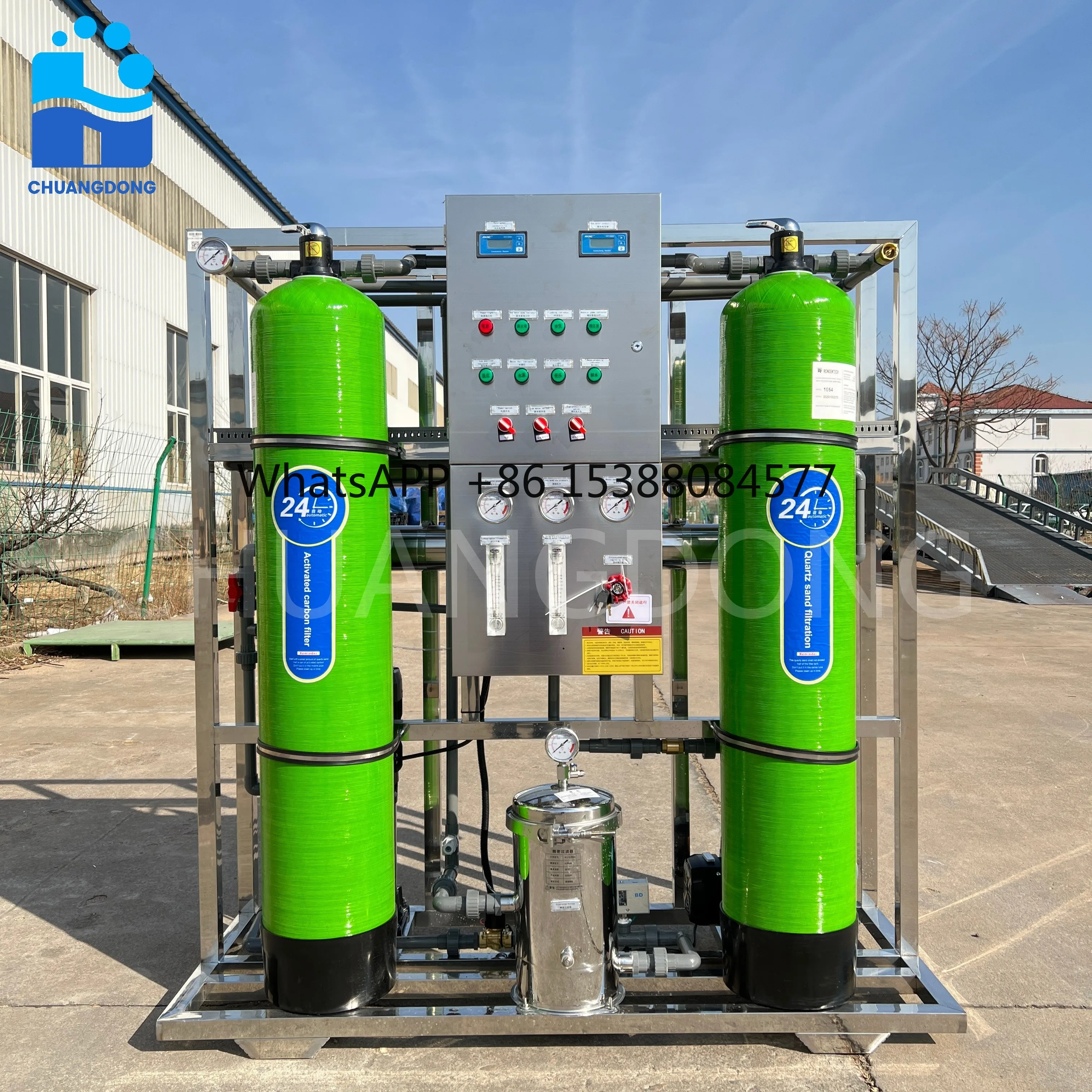 

500L/H Heavy Reverse Osmosis Water Filter Machine System for Desalination Plant With RO Pump 1 Year Warranty