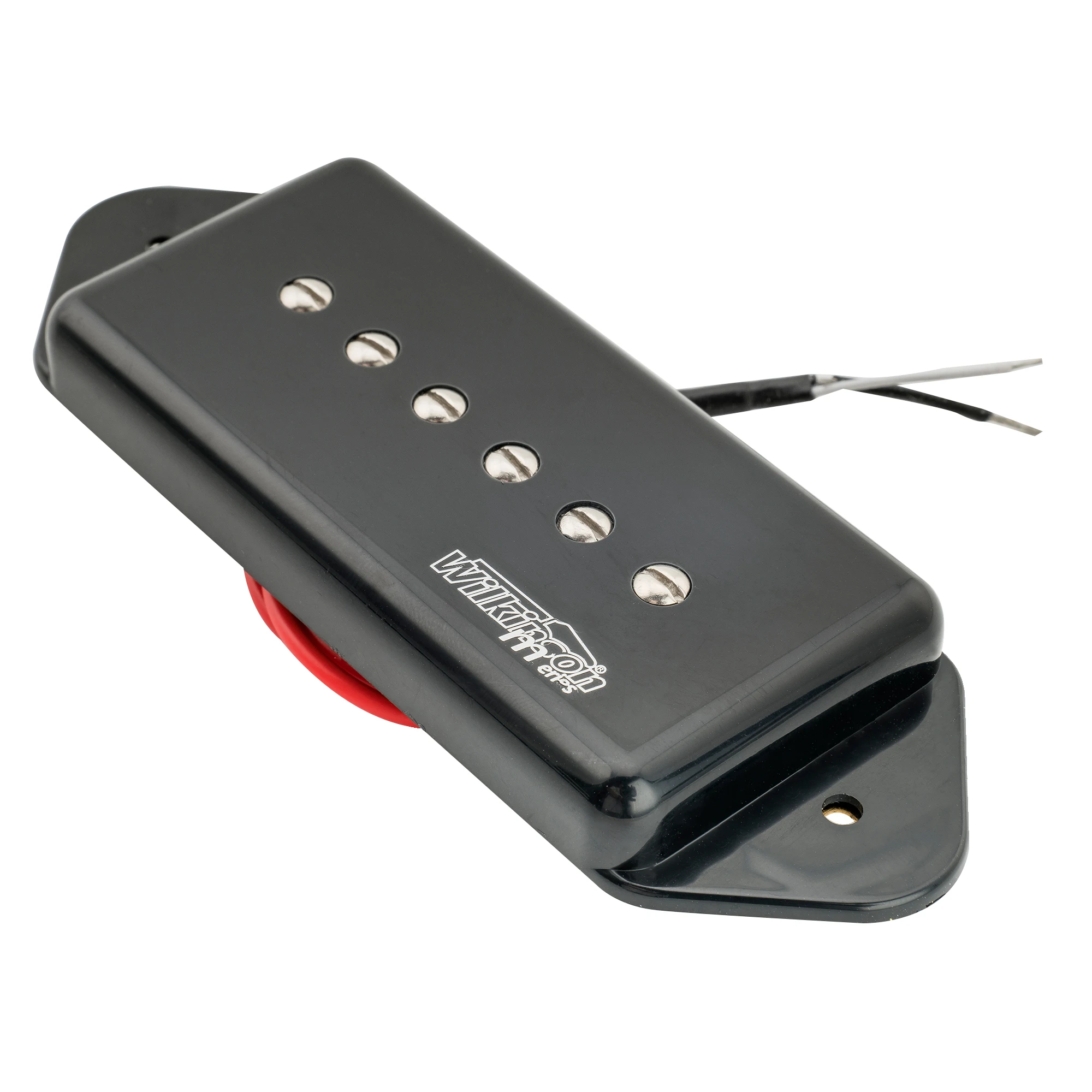 Wilkinson M Series Low Gauss Iconic Sound Ceramic P90 Dogear Style Single Coil Neck Bridge Pickup for SG LP Style Guitar, Black