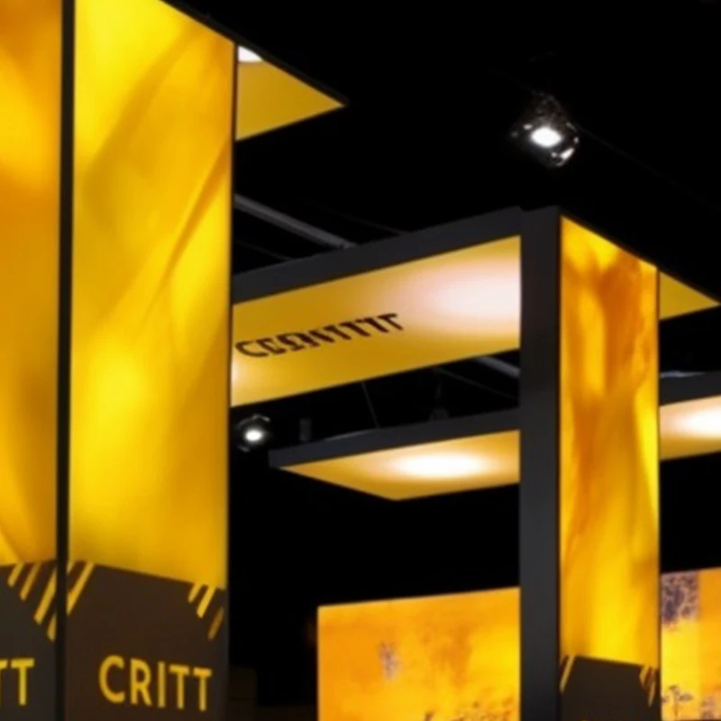 Parede de tela de vídeo LED de exibição de caixa de luz de tecido de mesa de exibição modular na cabine de exposição de feiras comerciais