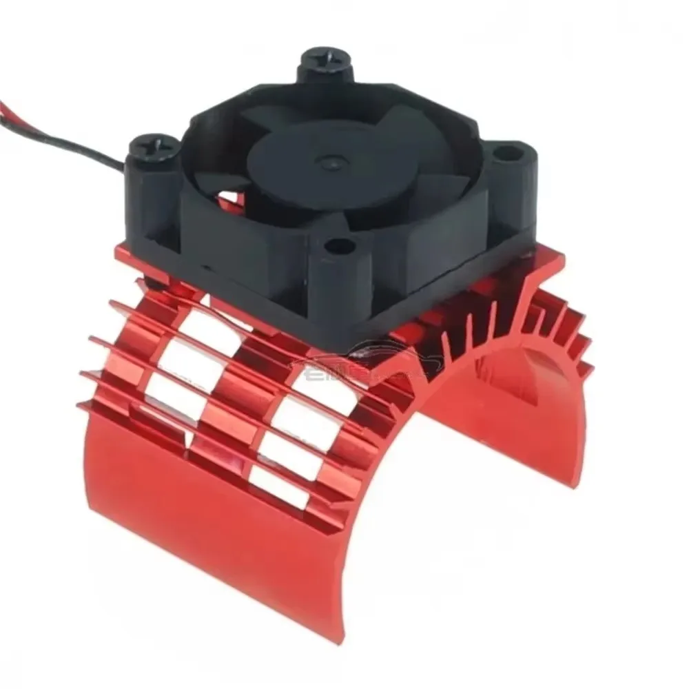 Blue RC Parts Electric Car brushless Motor Heatsink Cover + Cooling Fan for 1:10 HSP RC Car 540 550 3650 Size Motor Heat Sink