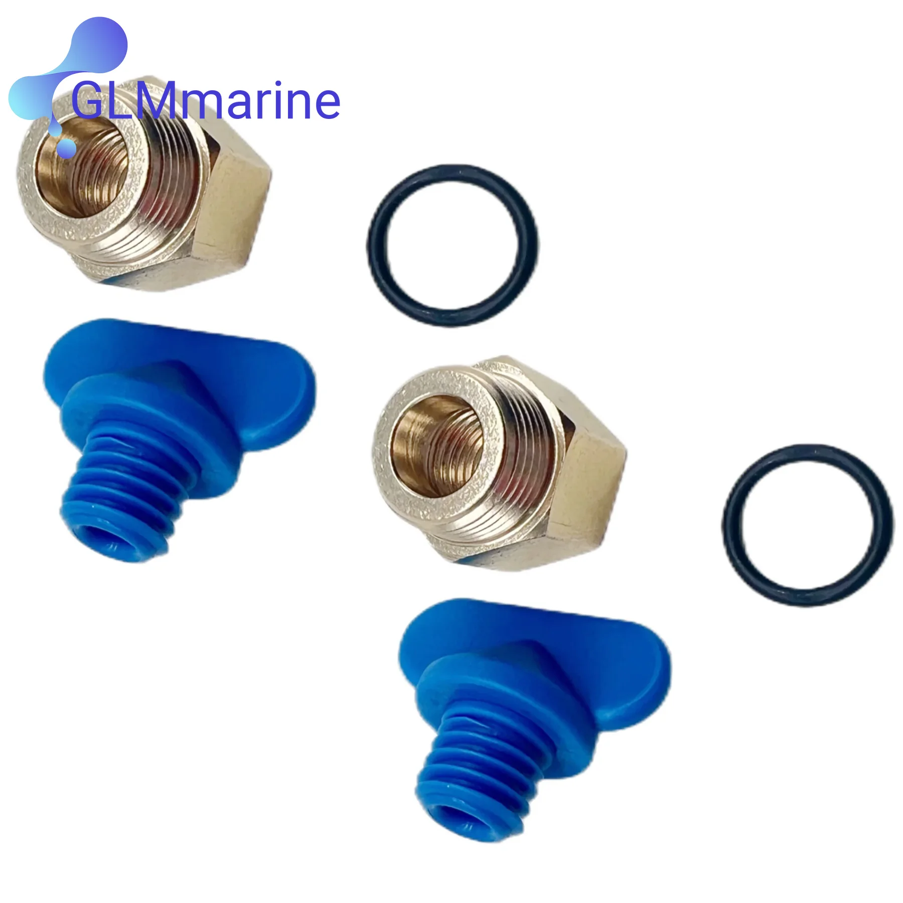 

2 Sets Drain Plug Repair Kit Fits for MerCruiser 4 Cyl V4 V6 Stern Drive 3.0 To 8.2 L Marine Engine 806608A02 806608A1 8M0119211