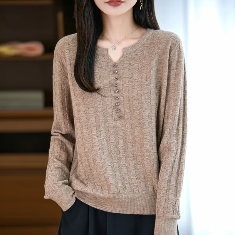 2025 Autumn/Winter pullover Women's Cashmere Knitted Top Warm  pullover Women's Cashmere Sweater  Unique Women's Clothing