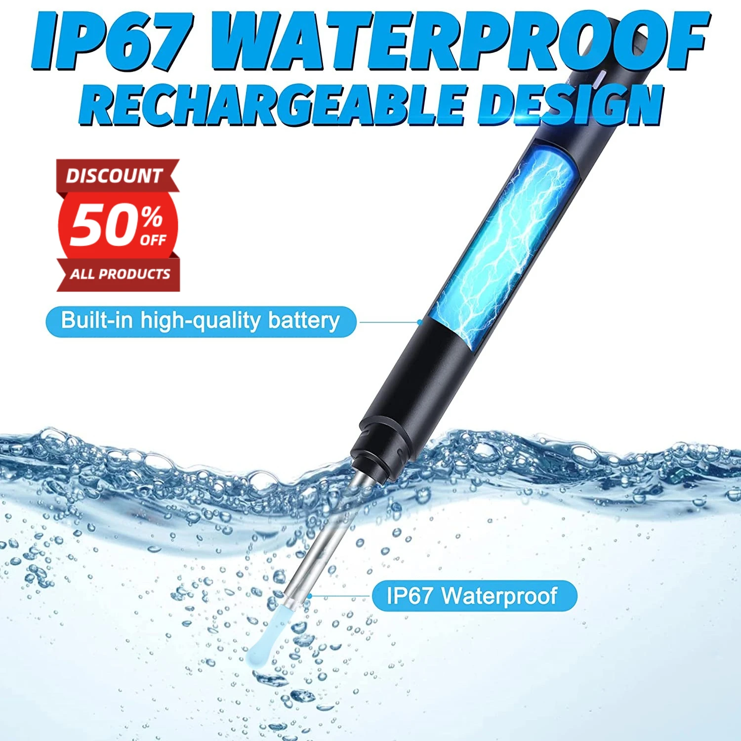

Wireless Otoscope with 1080P HD Camera, in-1 Ear Wax Removal Kit with LED Light, Rechargeable Ear Cleaner Endoscope for Safe Hom