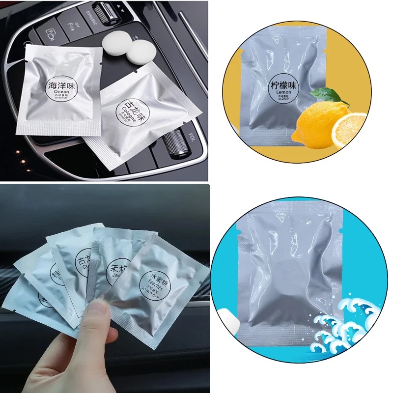 

5/10 шт., автомобильный кондиционер, ароматический планшет, полиэтиленовый твердый бальзам, таблетка, заправка, жидкий парфюмерный аромат, хлопковый планшет