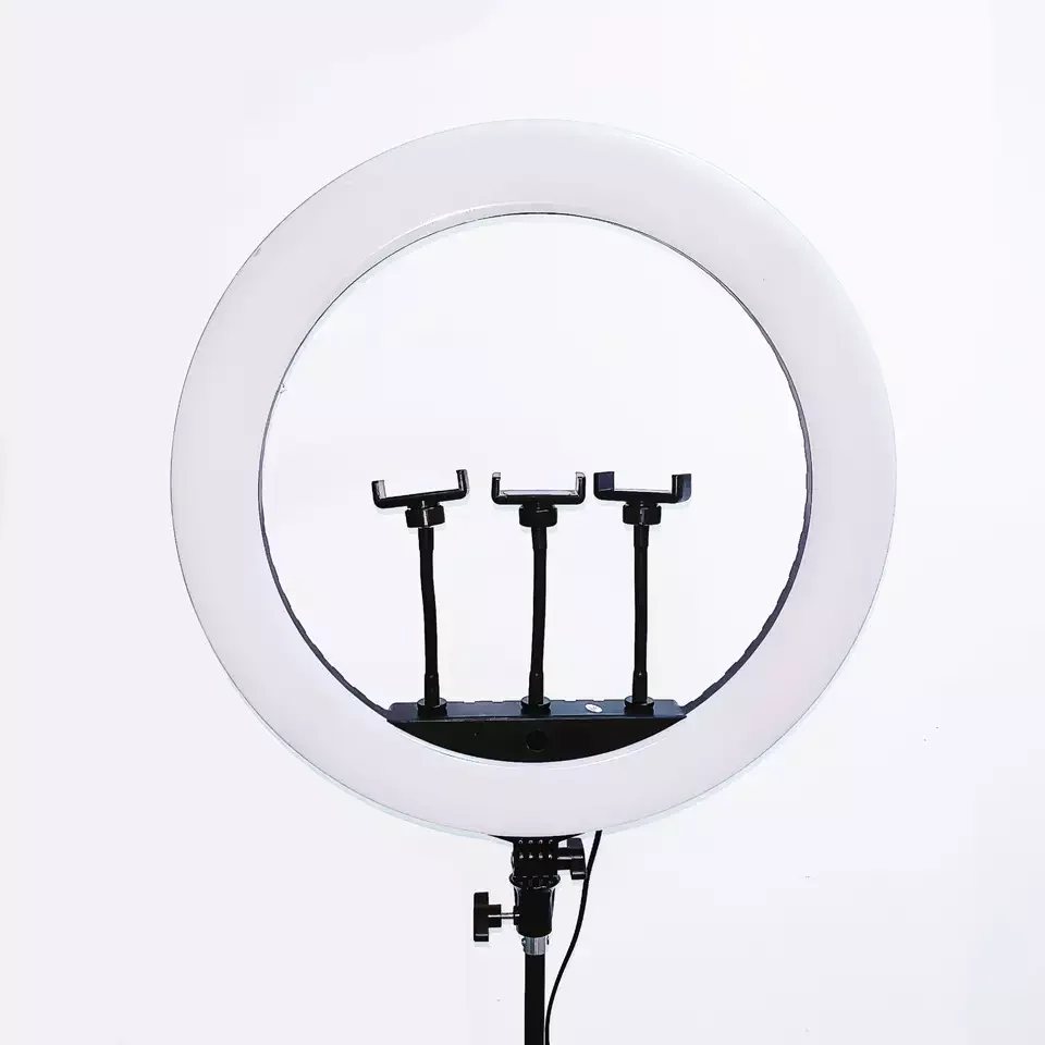 HQ-21N Photographic Lighting Set 52cm LED Dimmable Lamp Phone Camera Holder LED Ring Light 21 Inch with Tripod Stand 5 - 499