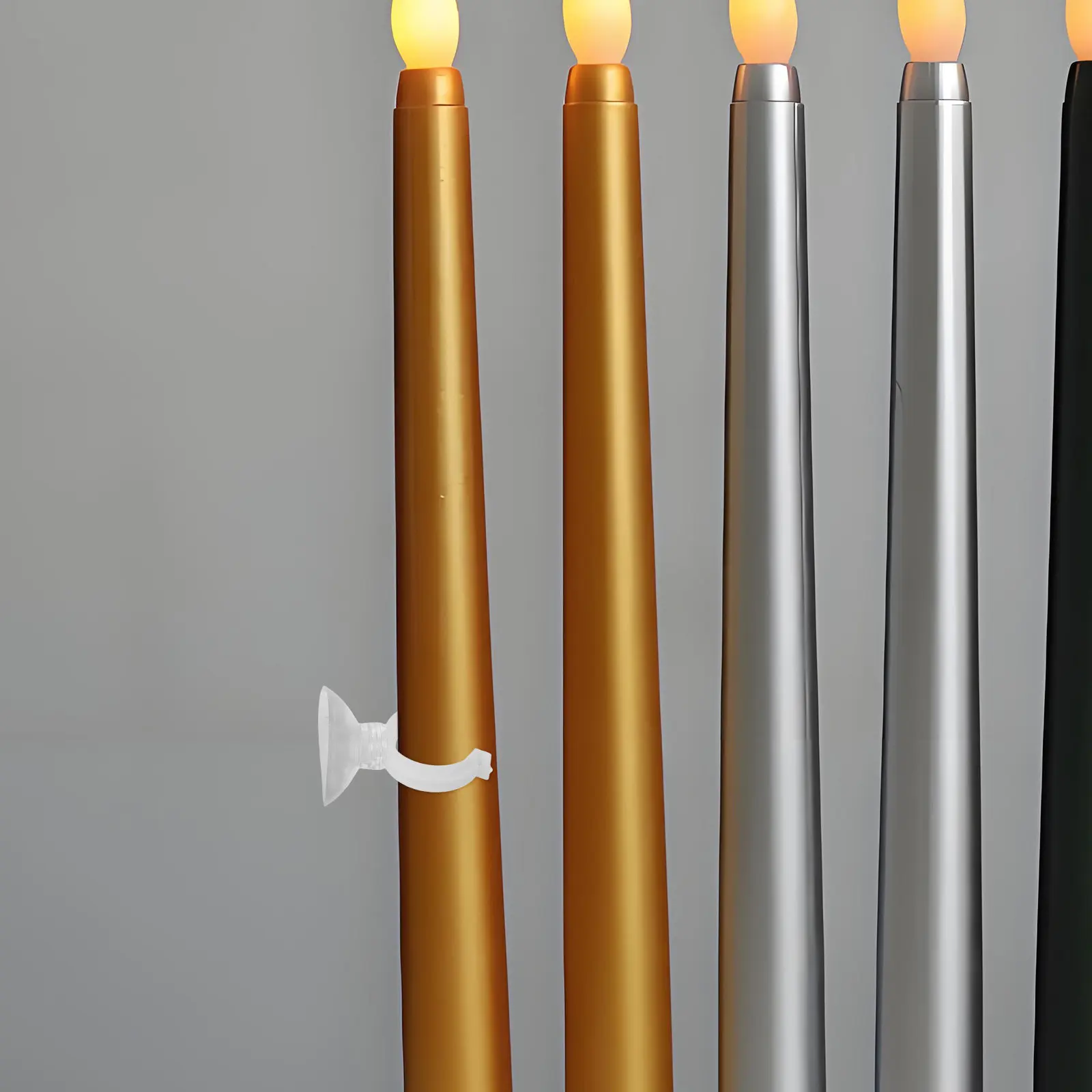 6Pcs Flameless Wall Hooks LED Hanging Brackets Sturdy Plastic Secure Stylish Electric Candlestick Hooks Home Decor
